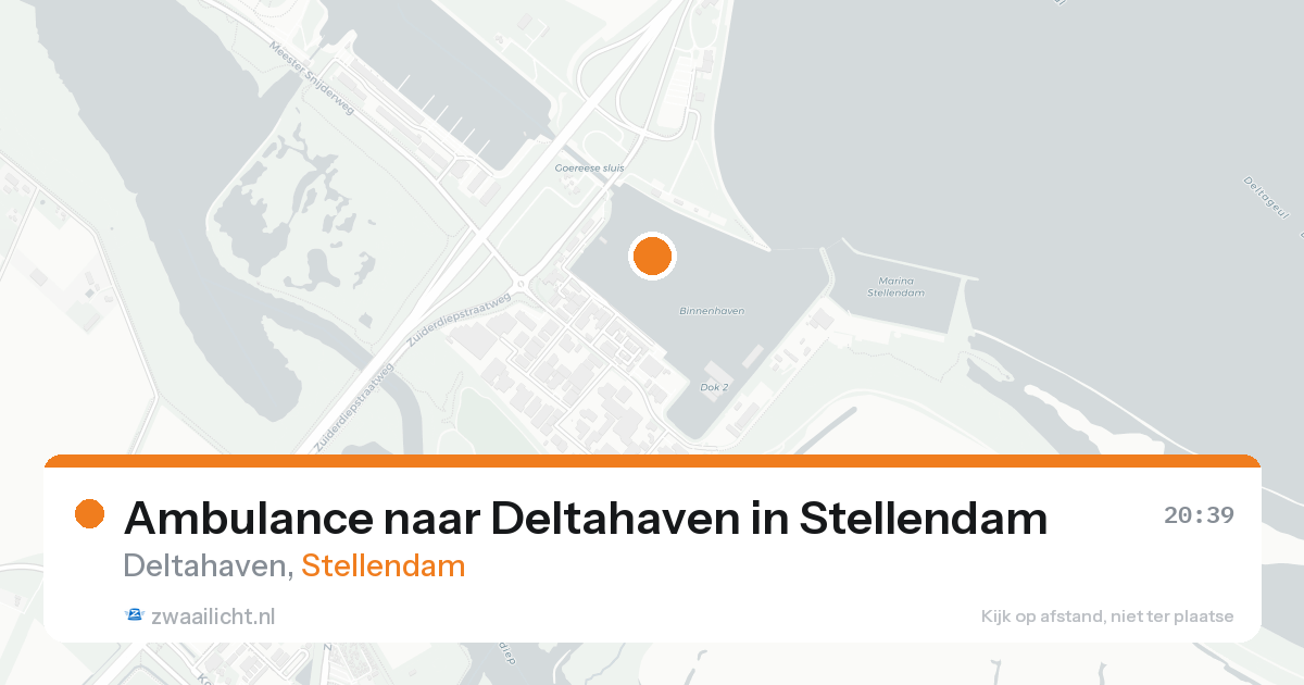 Ambulance naar Deltahaven in Stellendam — 19 aug 2026