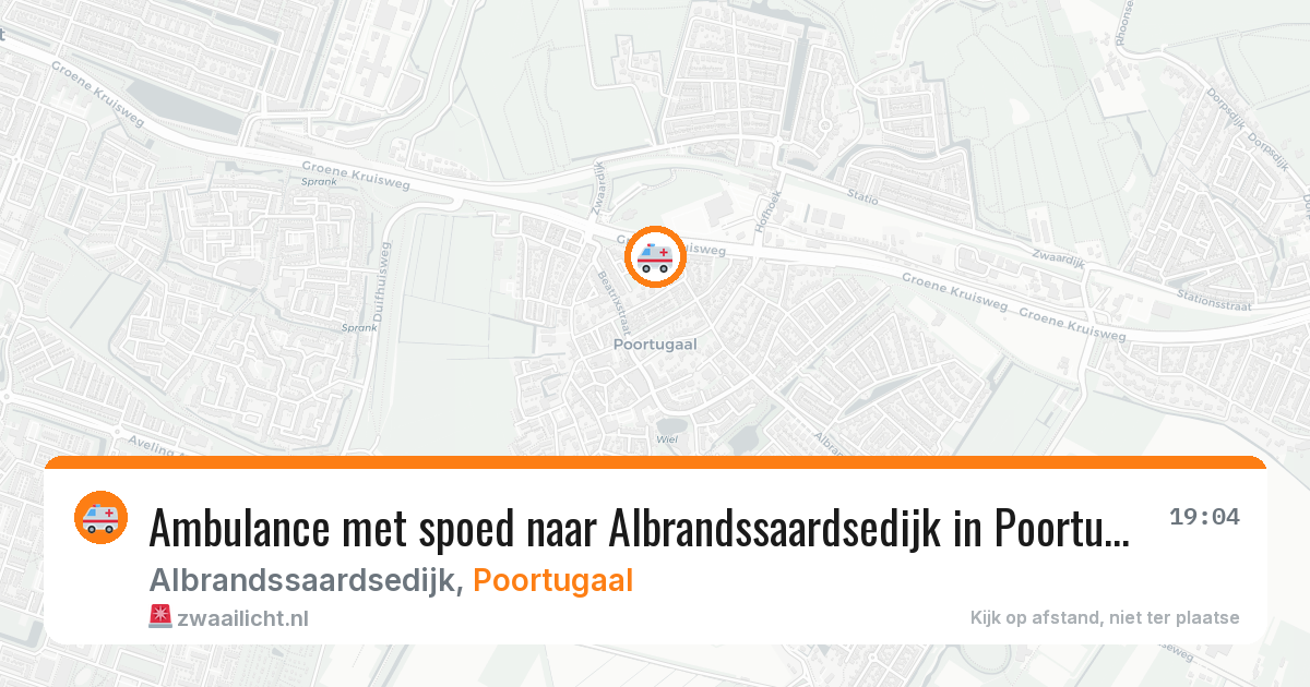 Ambulance met spoed naar Albrandssaardsedijk in Poortugaal — 5 mei 2026