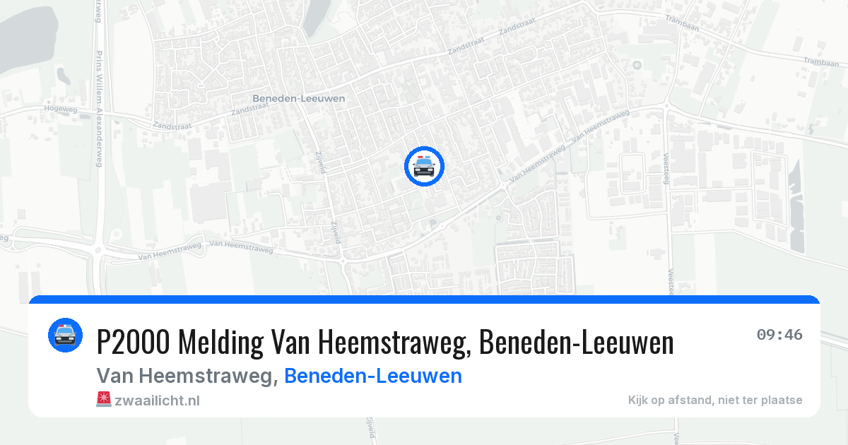 P2000 Melding Van Heemstraweg, Beneden-Leeuwen — 5 jul 2026