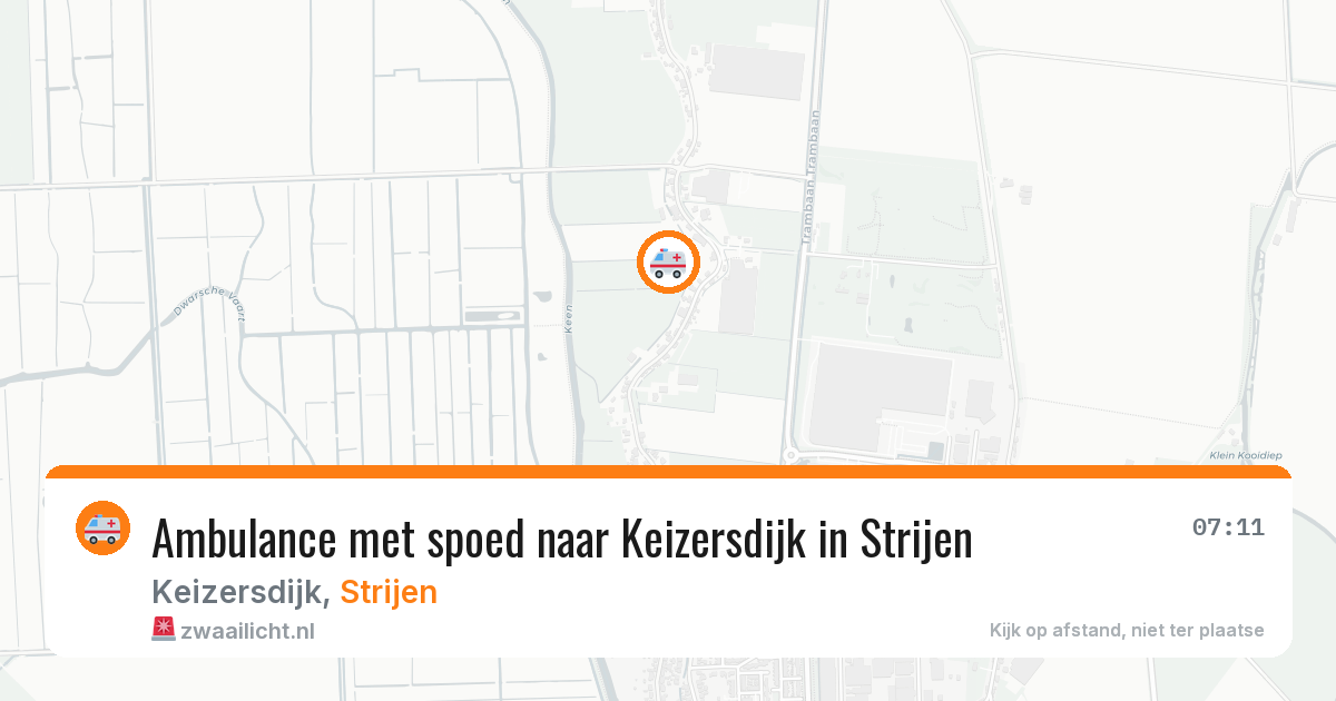 Ambulance met spoed naar Keizersdijk in Strijen — 2 aug 2026