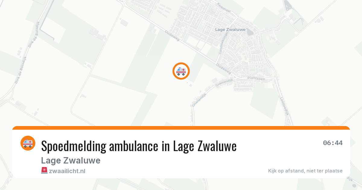 Spoedmelding ambulance in Lage Zwaluwe — 11 aug 2026