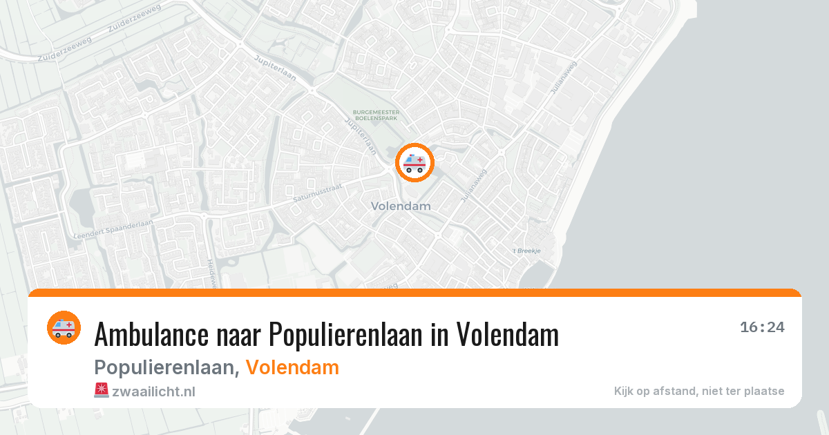 Ambulance naar Populierenlaan in Volendam — 17 jun 2026
