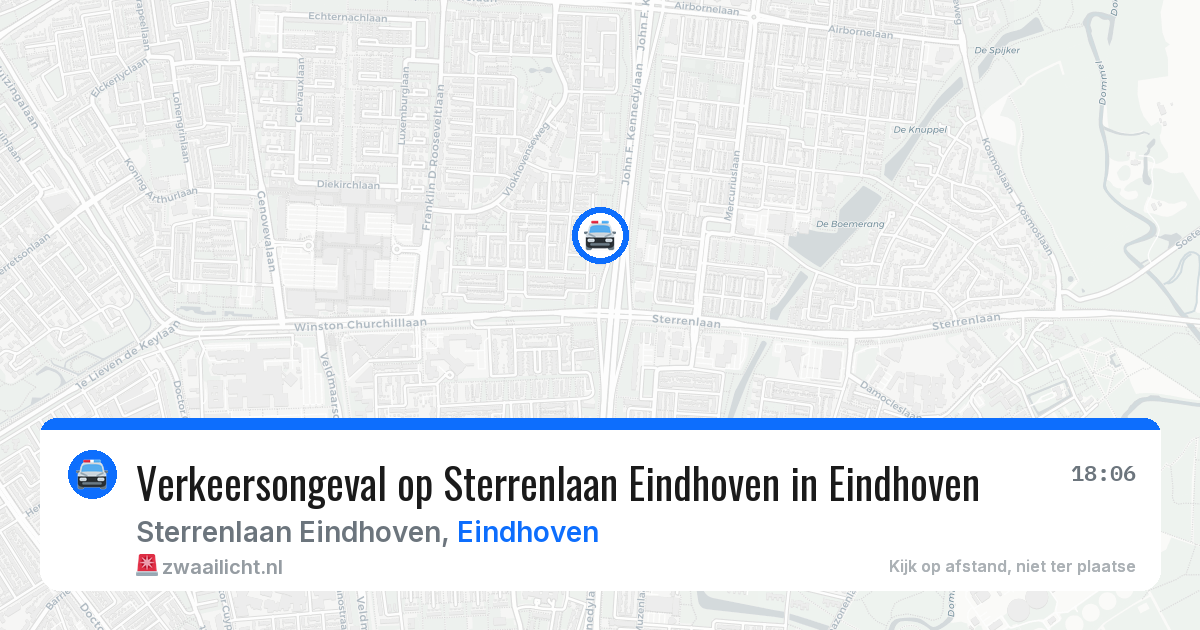 Verkeersongeval op Sterrenlaan Eindhoven in Eindhoven — 12 jun 2026