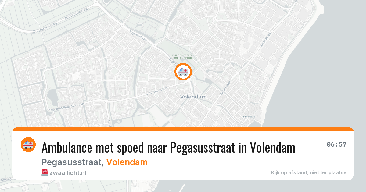 Ambulance met spoed naar Pegasusstraat in Volendam — 20 apr 2026
