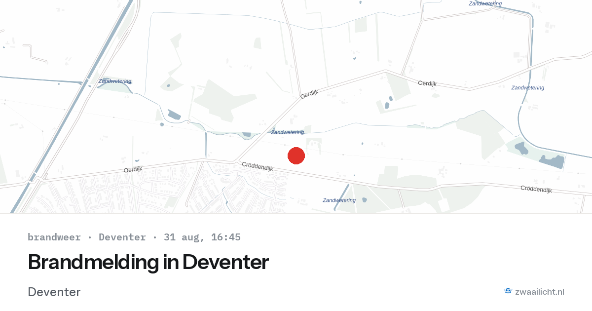 Brandmelding in Deventer — 31 aug 2026