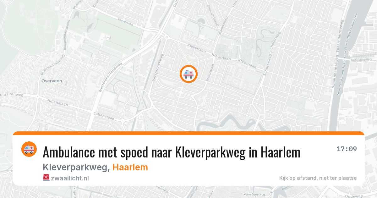 Ambulance met spoed naar Kleverparkweg in Haarlem — 20 apr 2026