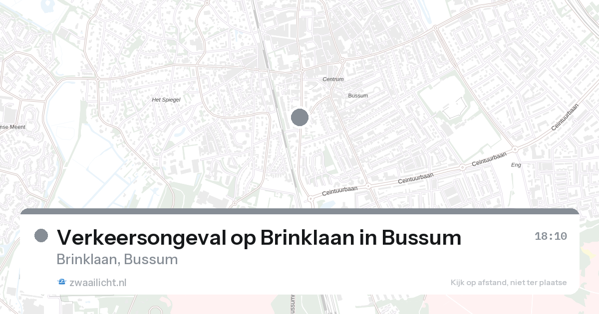Verkeersongeval op Brinklaan in Bussum — 8 mrt 2026