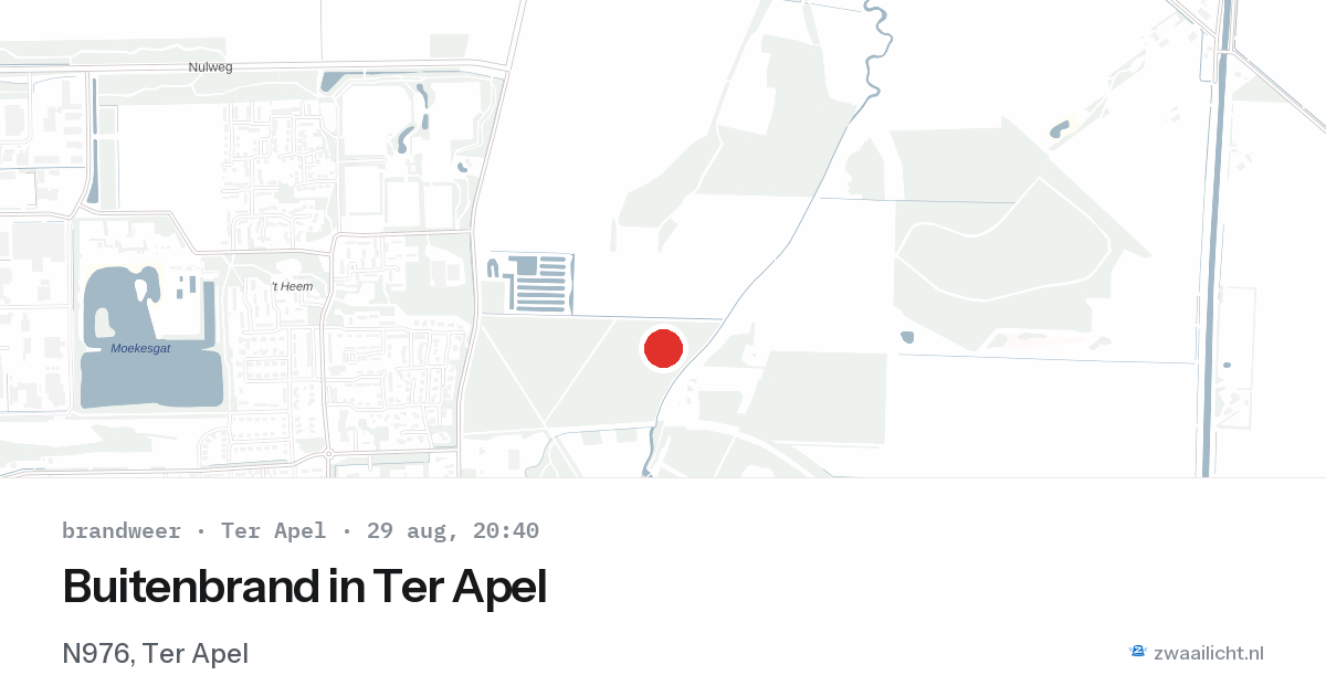 Buitenbrand in Ter Apel — 29 aug 2026