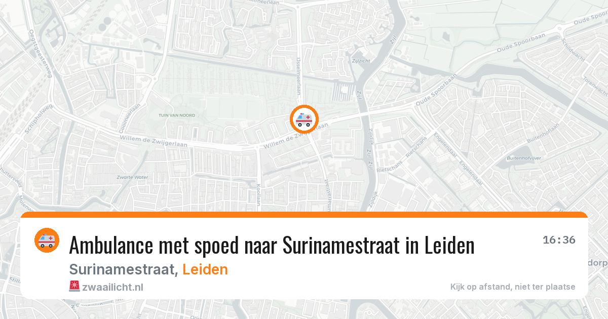Ambulance met spoed naar Surinamestraat in Leiden — 23 mrt 2026