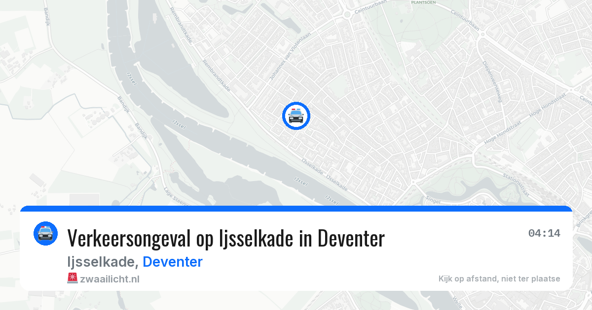 Verkeersongeval op Ijsselkade in Deventer — 4 jul 2026