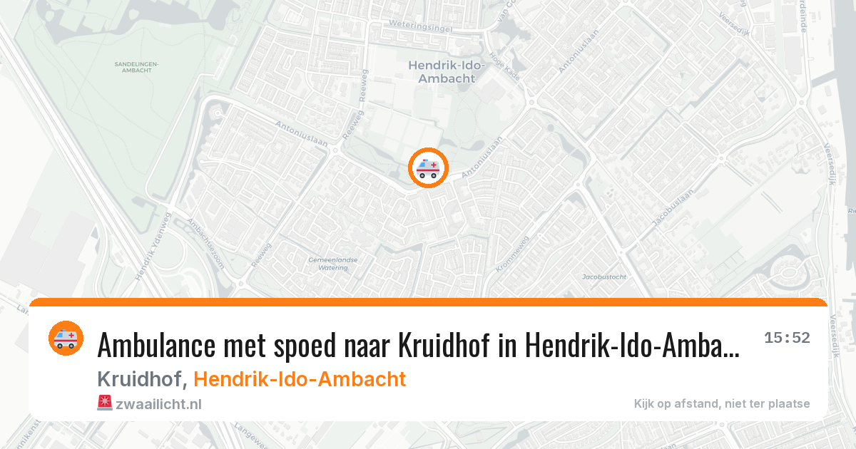 Ambulance met spoed naar Kruidhof in Hendrik-Ido-Ambacht — 31 jan 2026