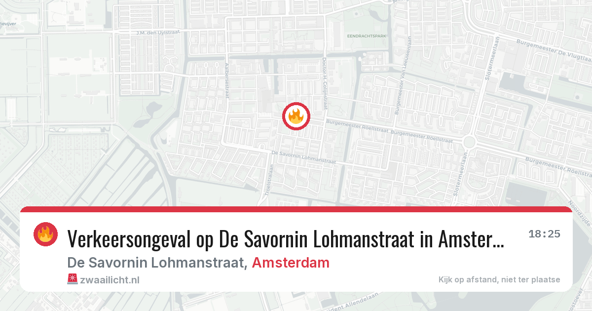 Verkeersongeval op De Savornin Lohmanstraat in Amsterdam — 12 jun 2026