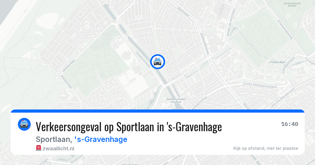 Verkeersongeval op Sportlaan in 's-Gravenhage — 22 jan 2026