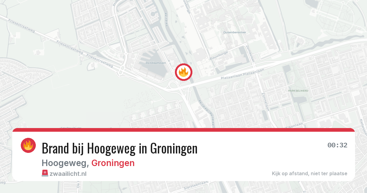 Brand bij Hoogeweg in Groningen — 1 jun 2026