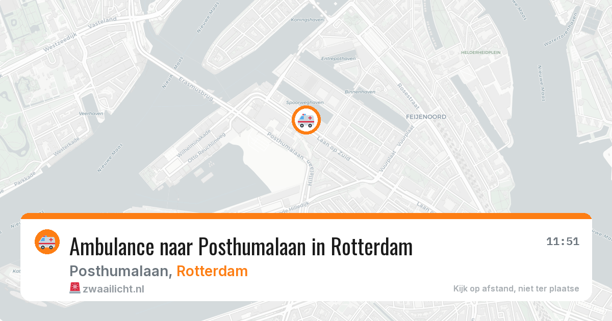 Ambulance naar Posthumalaan in Rotterdam — 29 mei 2026