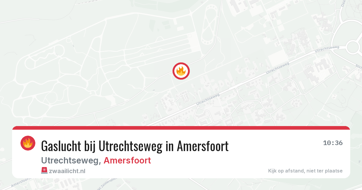 Gaslucht bij Utrechtseweg in Amersfoort — 28 apr 2026