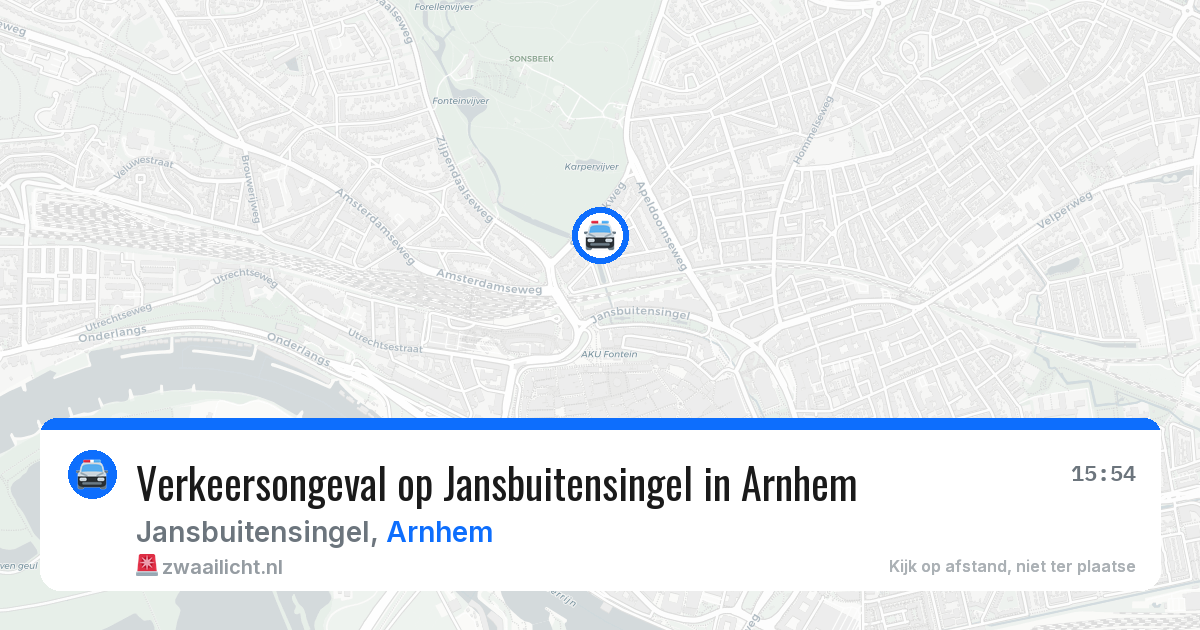 Verkeersongeval op Jansbuitensingel in Arnhem — 17 mei 2026