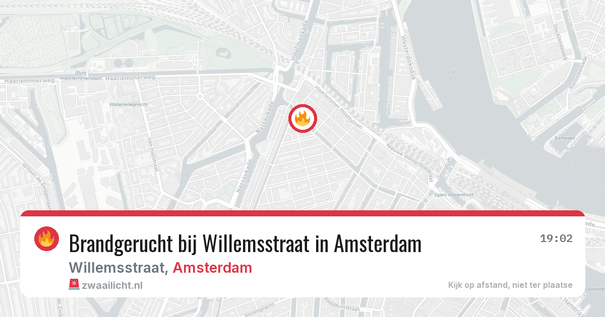 Brandgerucht bij Willemsstraat in Amsterdam — 22 mei 2026