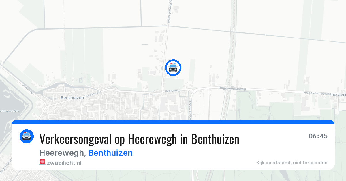 Verkeersongeval op Heerewegh in Benthuizen — 25 jun 2026