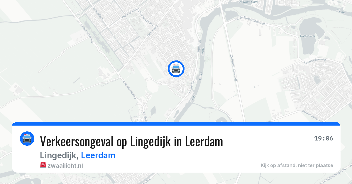 Verkeersongeval op Lingedijk in Leerdam — 27 mrt 2026