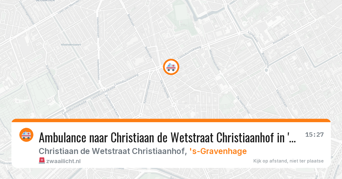 Ambulance naar Christiaan de Wetstraat Christiaanhof in 's-Gravenhage — 31 jul 2026