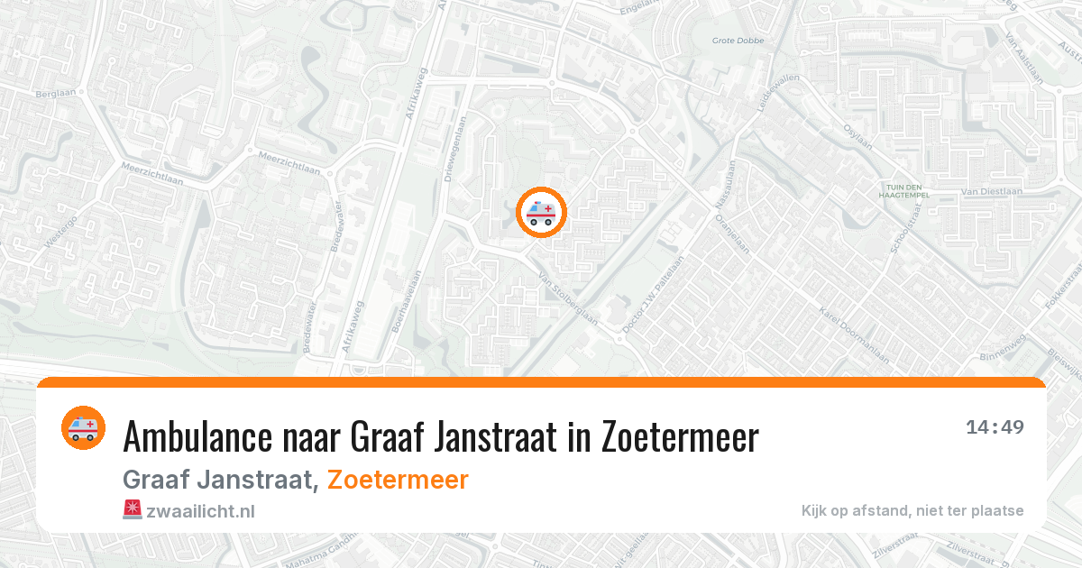 Ambulance naar Graaf Janstraat in Zoetermeer — 7 aug 2026
