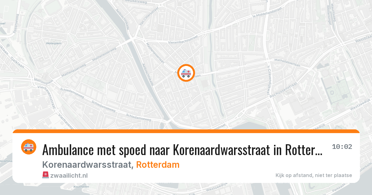 Ambulance met spoed naar Korenaardwarsstraat in Rotterdam — 13 jul 2026
