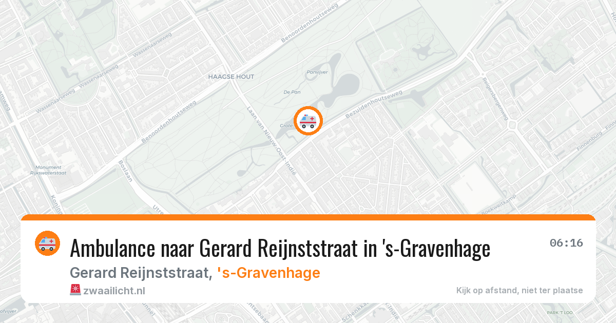 Ambulance naar Gerard Reijnststraat in 's-Gravenhage — 9 jul 2026