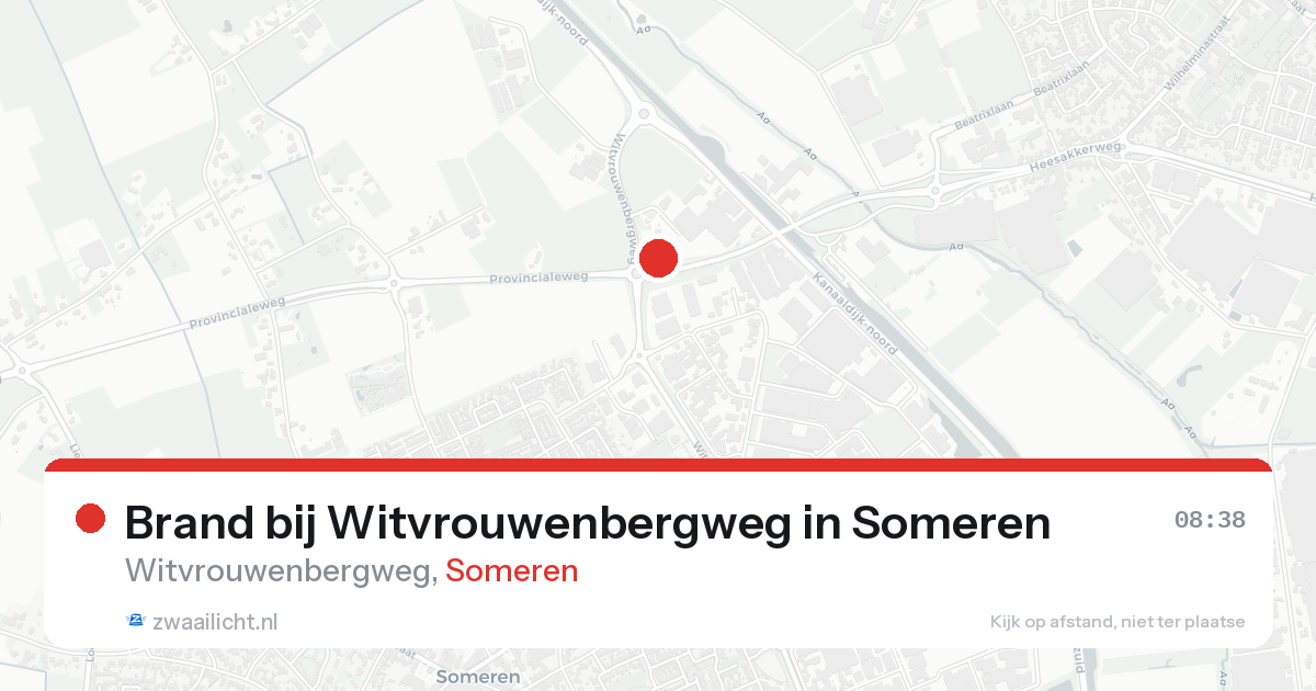 Brand bij Witvrouwenbergweg in Someren — 24 aug 2026