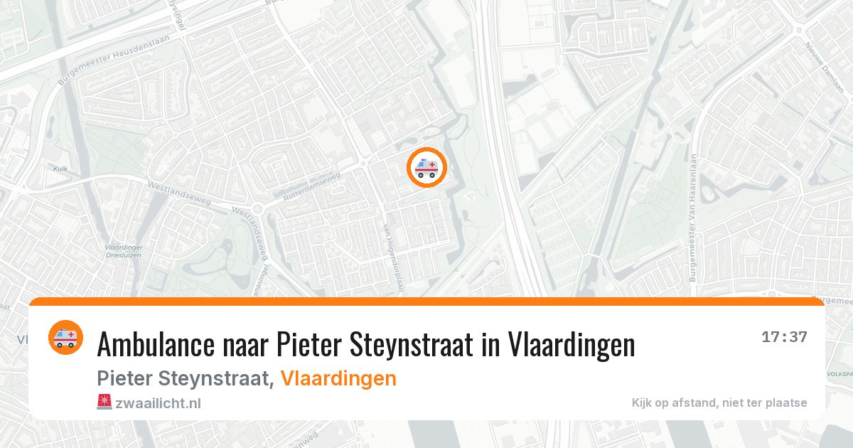Ambulance naar Pieter Steynstraat in Vlaardingen — 18 jul 2026