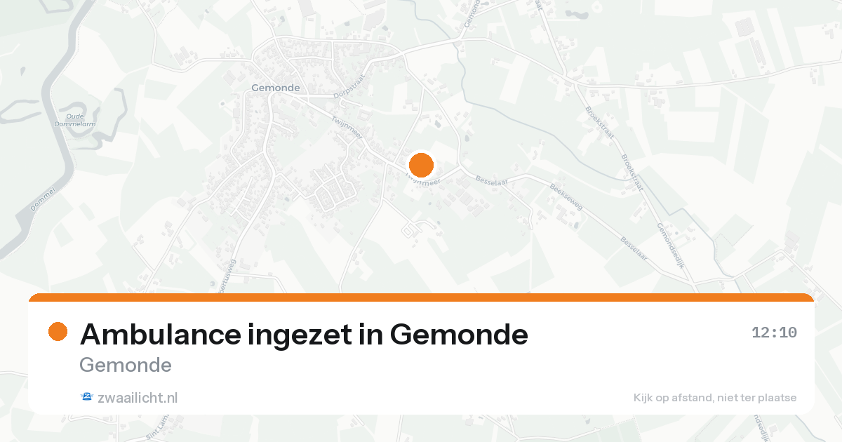 Ambulance ingezet in Gemonde — 11 aug 2026