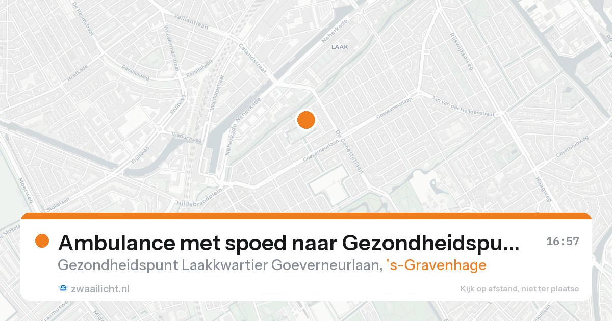 Ambulance met spoed naar Gezondheidspunt Laakkwartier Goeverneurlaan in 's-Gravenhage — 30 jan 2026