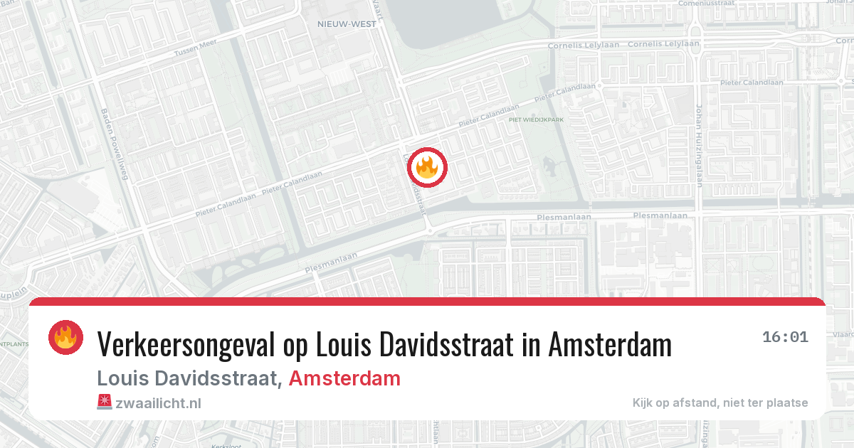 Verkeersongeval op Louis Davidsstraat in Amsterdam — 7 jun 2026