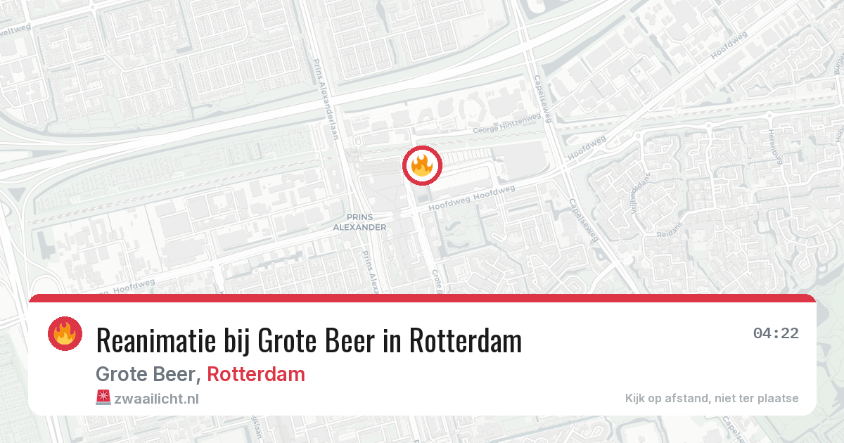Reanimatie bij Grote Beer in Rotterdam — 30 jun 2026
