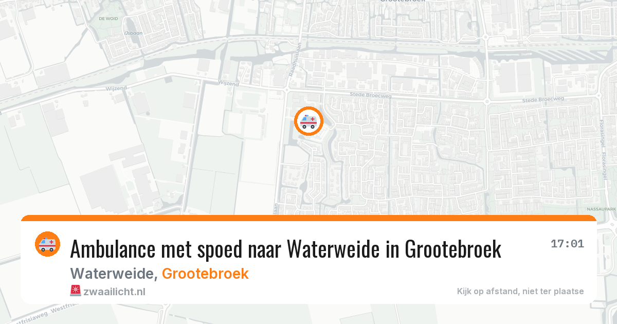 Ambulance met spoed naar Waterweide in Grootebroek — 26 apr 2026