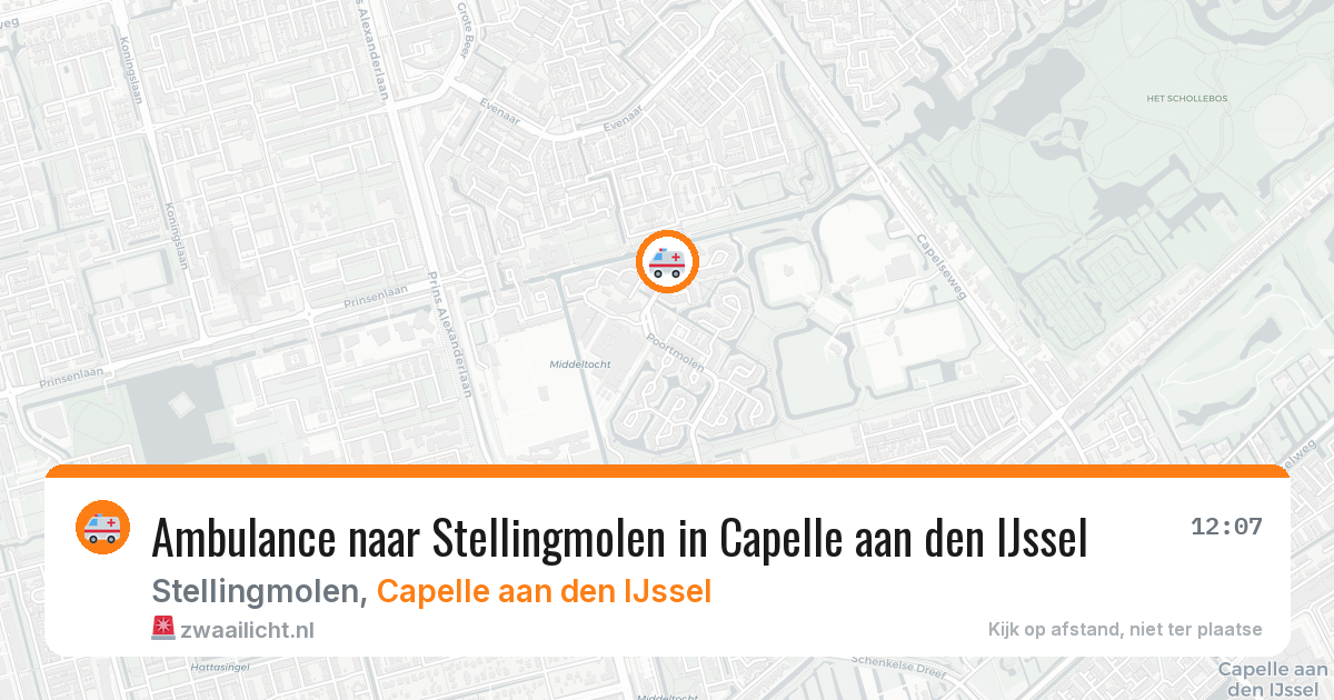Ambulance naar Stellingmolen in Capelle aan den IJssel — 6 jul 2026