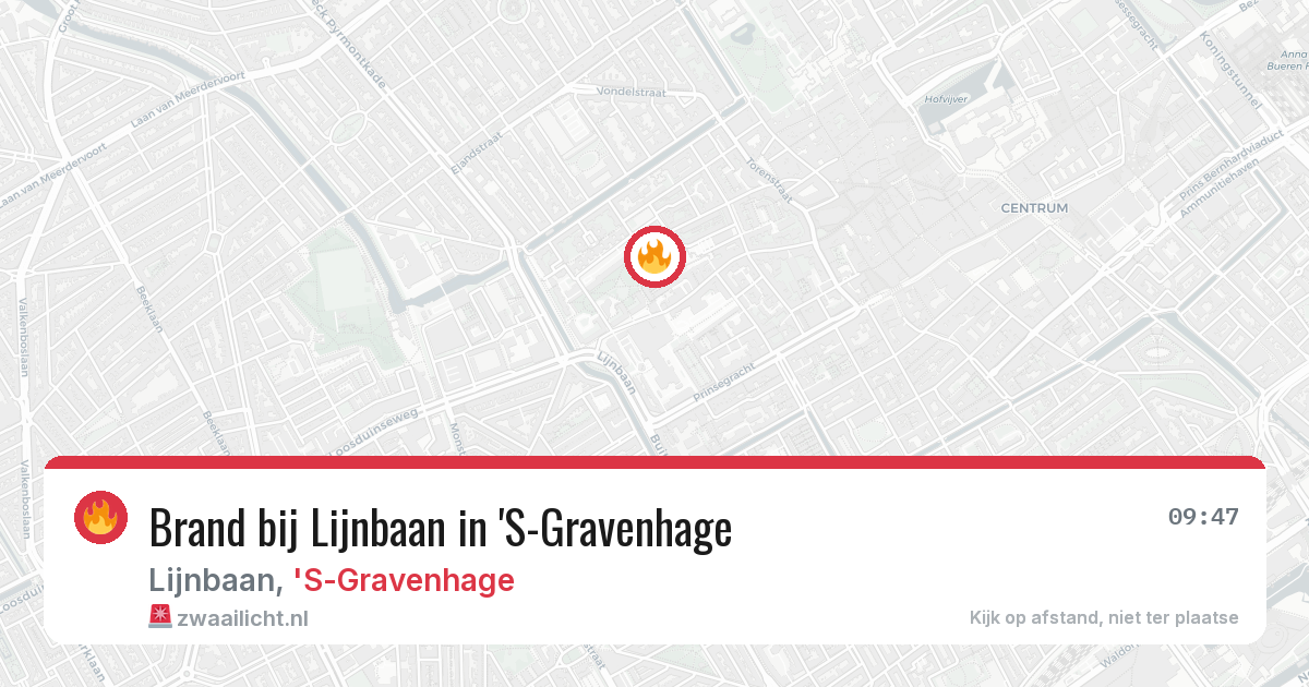 Brand bij Lijnbaan in 'S-Gravenhage — 8 apr 2026