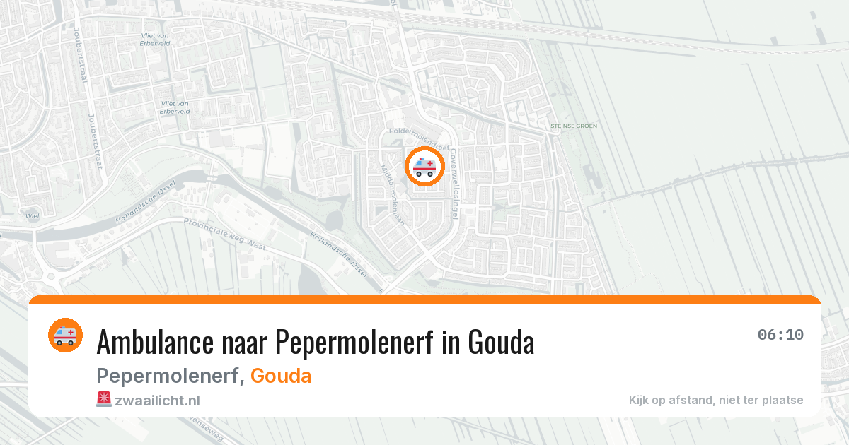 Ambulance naar Pepermolenerf in Gouda — 7 jul 2026