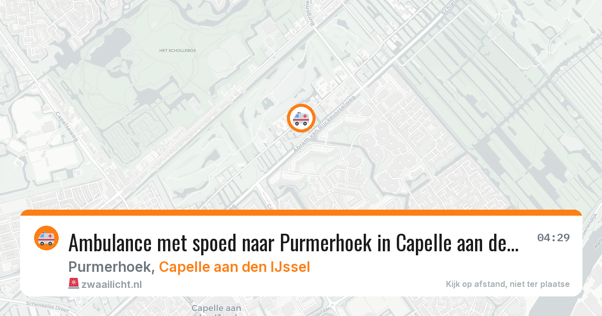Ambulance met spoed naar Purmerhoek in Capelle aan den IJssel — 28 mei 2026