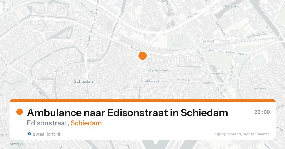Ambulance naar Edisonstraat in Schiedam — 19 aug 2026