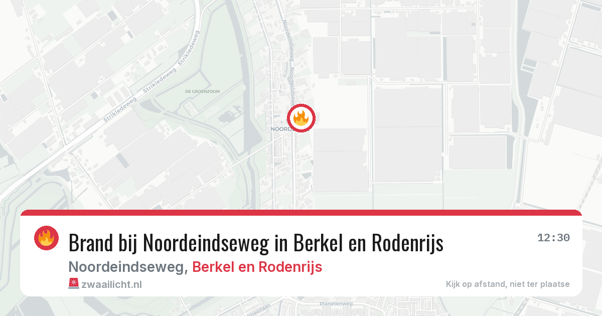 Brand bij Noordeindseweg in Berkel en Rodenrijs — 29 jun 2026