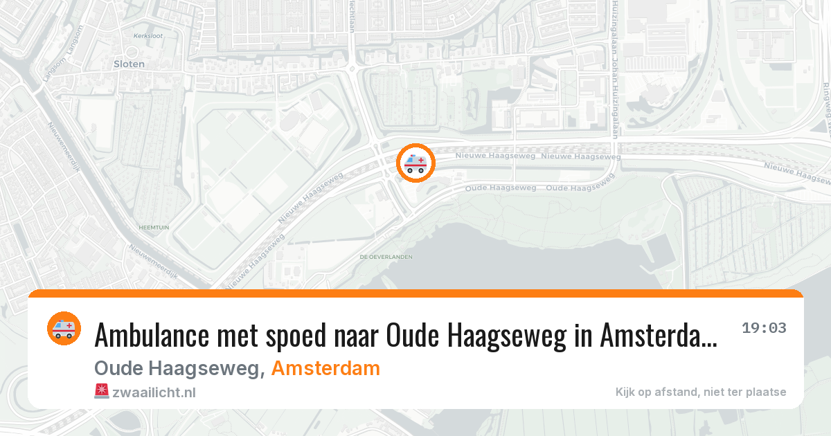 Ambulance met spoed naar Oude Haagseweg in Amsterdam — 12 aug 2026