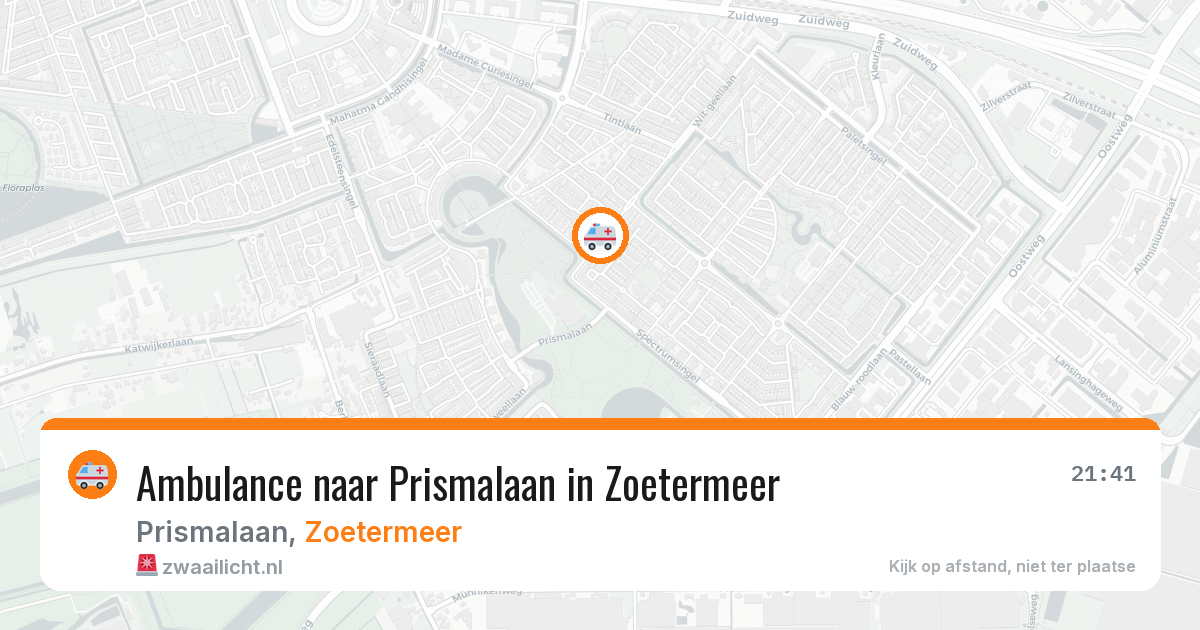Ambulance naar Prismalaan in Zoetermeer — 18 jun 2026