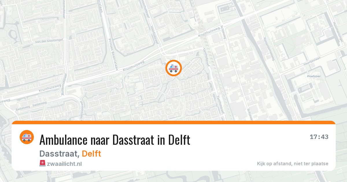 Ambulance naar Dasstraat in Delft — 11 jul 2026