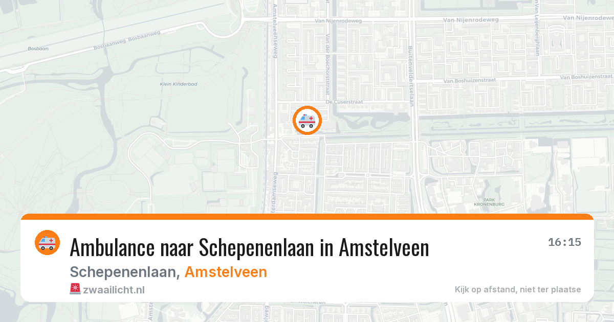 Ambulance naar Schepenenlaan in Amstelveen — 14 aug 2026