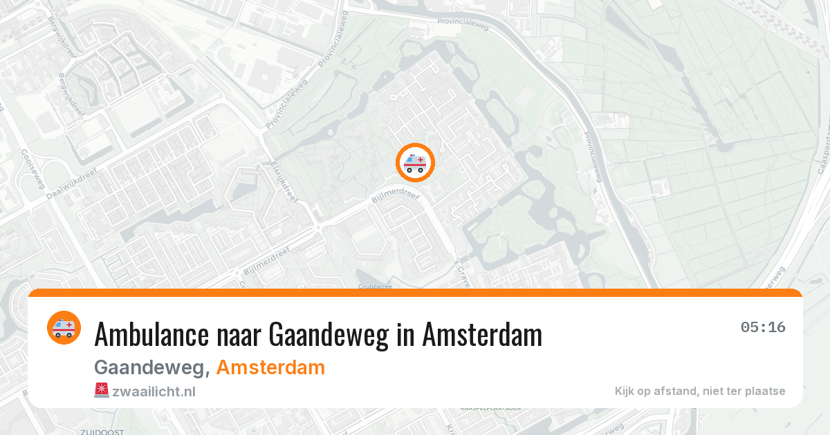 Ambulance naar Gaandeweg in Amsterdam — 15 aug 2026