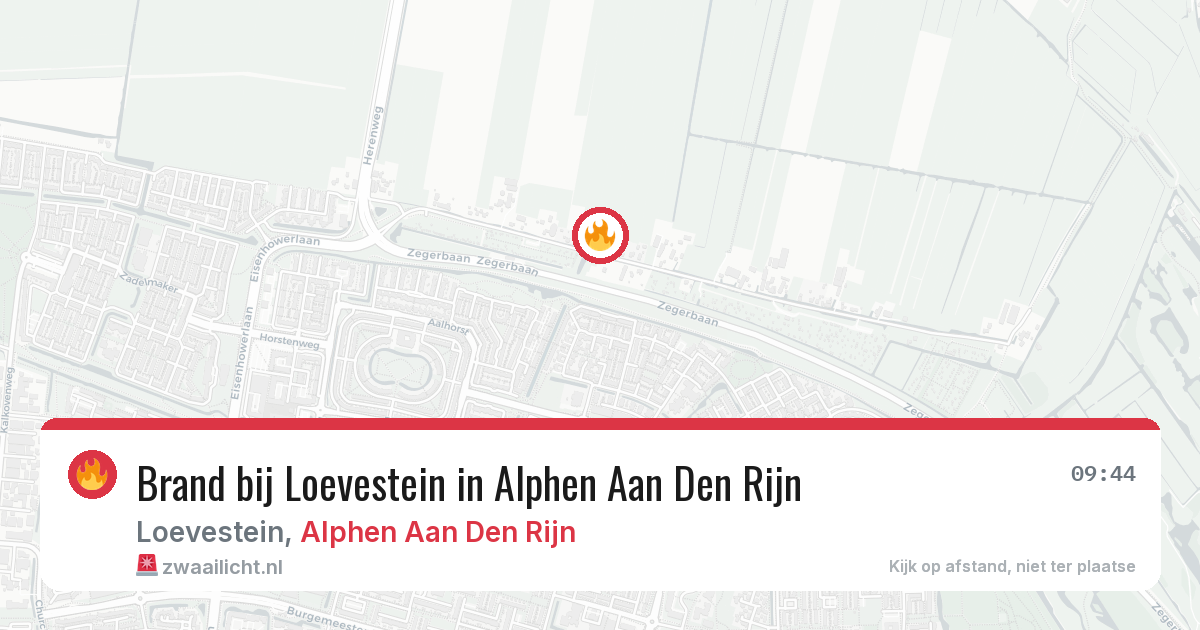 Brand bij Loevestein in Alphen Aan Den Rijn — 26 mei 2026