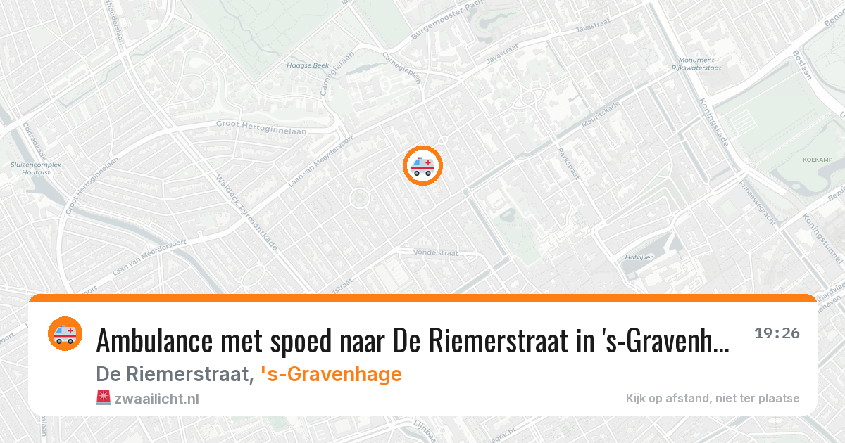 Ambulance met spoed naar De Riemerstraat in 's-Gravenhage — 27 mei 2026