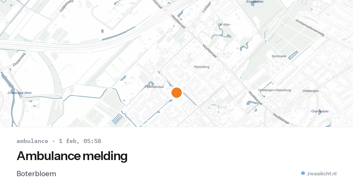 Ambulance melding — 1 feb 2026
