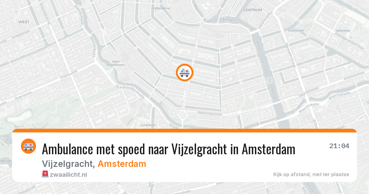 Ambulance met spoed naar Vijzelgracht in Amsterdam — 9 mei 2026